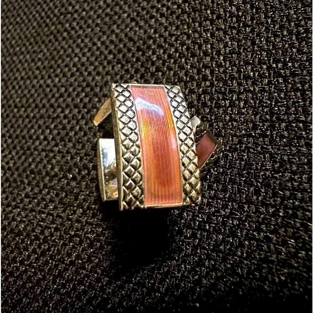 Nautica cuff links. Beautiful silver and brown stone. Only wore once.